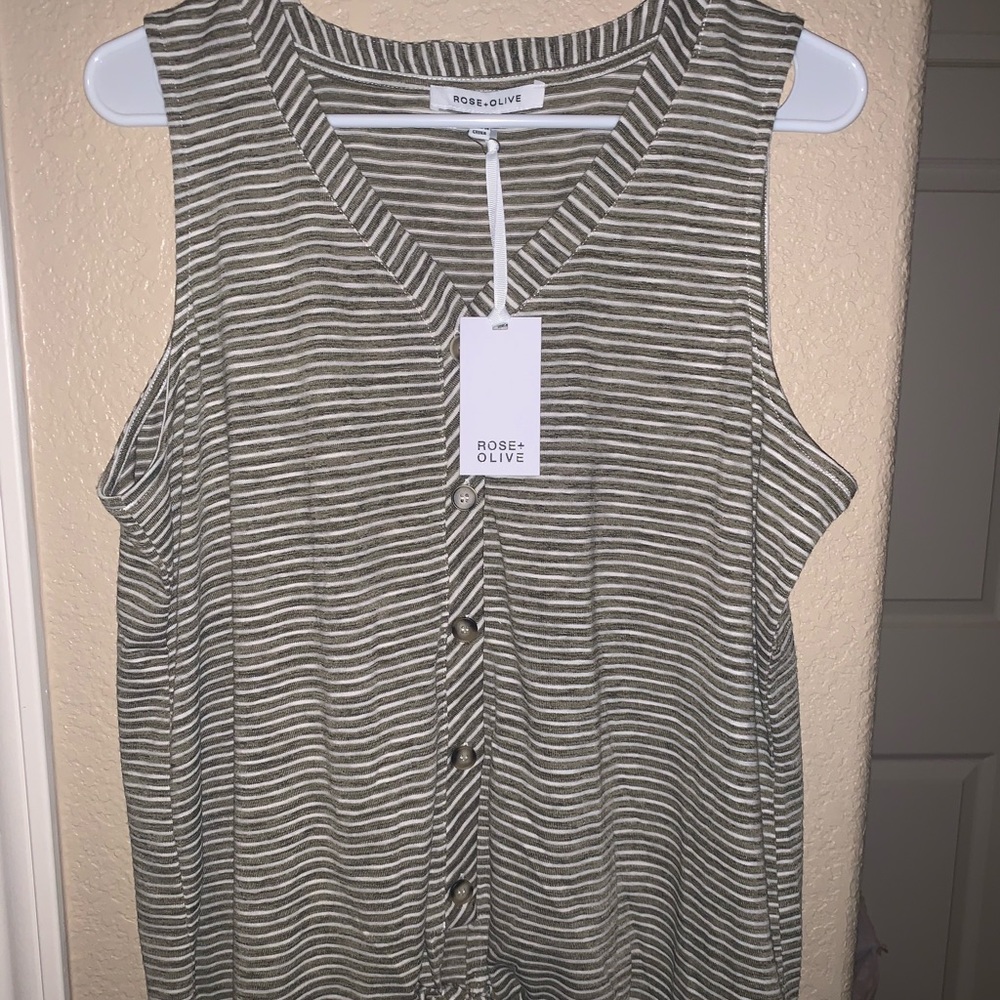 Rose + Olive Tank Top